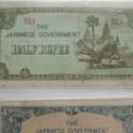 A Japanese bank note found in the Burma jungle. A Japanese bank note found in the Burma jungle.