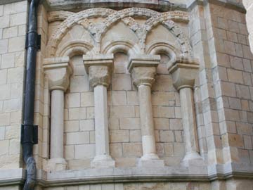Recently rebuilt stonework at Canterbury Cathedral