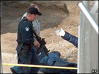 Policiais no local do incidente