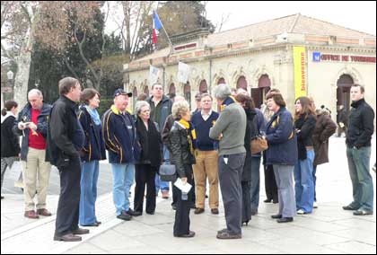 Warrior's fans in Montpellier