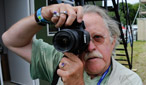 Radio 2's folk guru Mike Harding joins our team of snappers for an impromptu photograph.