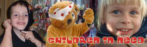 Children in Need 2003  - from left to right - Jack, Pudsey, Oceana