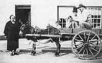 Cadgers selling fish in Kilkeel village in the early 1900's