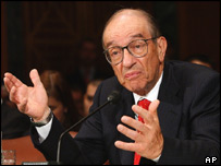 O presidente do Federal Reserve, Alan Greenspan