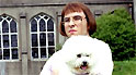 Grace with Dame Sally's poodle