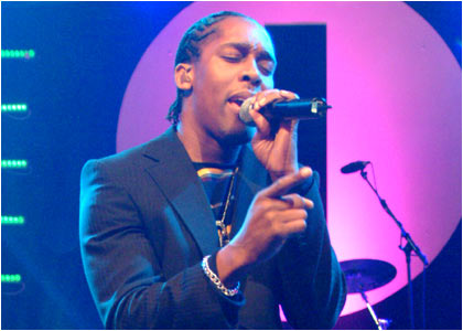 Lemar on stage at the R1 / TOTP Christmas Party