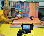 Boy doing animation 