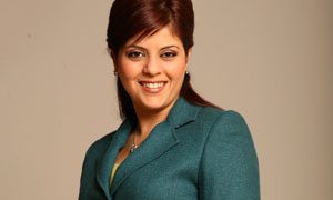 BBC Arabic Television presenter: Dina Waqqaf