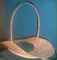 Basket with oasis and 'spade' holder