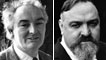 Black and white photos of John Ormond and Harri Webb.