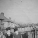 1945. Lesley Perry, 1 year old.  The photo is taken in the back garden of Lesley's house in Meyrick Ave, Luton.  In the photo are her fathers mum Annie, her Mum Muriel and Muriels Mum.