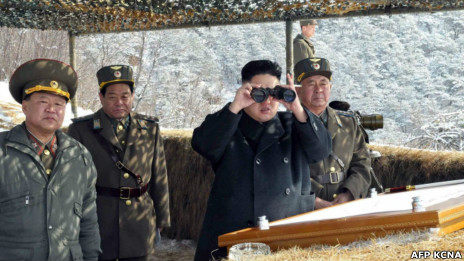 朝鲜领导人金正恩视察前线部队(20/03/2013)