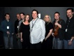 Alecia Nugent band backstage with Donald MacInnes at the Old Fruitmarket. Photo by Julie Broadfoot
