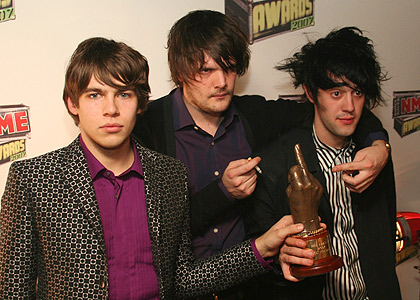 Backstage at the NME Awards
