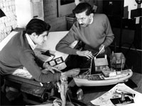 Special Effects men working on Quatermass II.