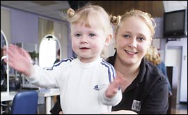 Amy Hill and daughter - picture by Alexander Caminada