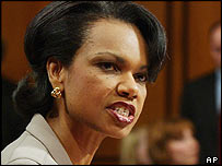 Condoleezza Rice, assessora de Segurança Nacional do governo americano