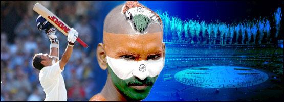 Cricket fan and cricketer
