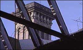 Manningham Mills chimney and ruins