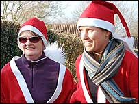 Bunwell Santa fun run