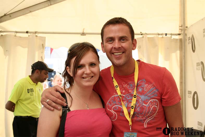Scott Mills in the signing tent