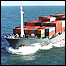 navio com contêineres