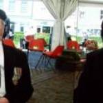 Sunday 26.06.2005 - George Dooley (left) and Jim Tweedie (right).   They had just marched in the Cumbria county ‘Victory Parade’ commemorating the 60th Anniversary of WW2. During WW2 both served with the East Yorkshire Regiment.  They took part in the D-Day Normandy Landings.  [Photograph by Joseph Ritson]