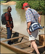Pic: The kayak in which we crossed the White Volta river