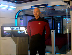 Tony Alleyne at the TCC -  Transporter Control Console in case you're confused