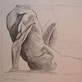 charcoal life sketch by Bobbie