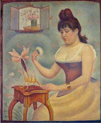 Young Woman Powdering Herself by Georges Seurat
