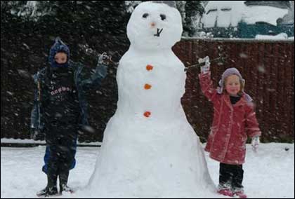 Ben and Emily's snowman