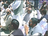 کوئٹہ میں ناظمین اپنے حقوق کے لیے احتجاج کر رہے ہیں