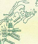 Image of a map of New England