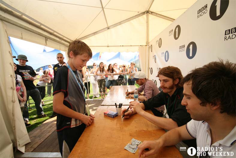 Signing sessions with The Hoosiers