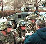Image of peacekeeping forces in Serbia