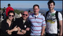 International footballs fans on Table Mountain, Cape Town, South Africa