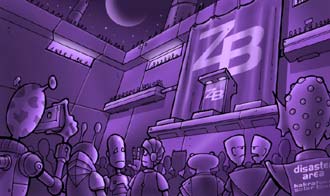 Presidential Dais and Alien Crowd
