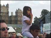 a young lady gets a better view