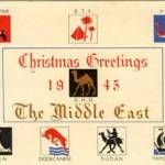 Christmas Greetings from the Middle East.  A card received Christmas 1945.