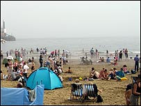 A beachful of holidaymakers