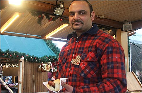 Shoppers at Derby's German Christmas market