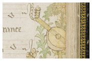 detail from the margin of Wode Partbook-