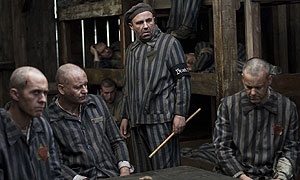  (l-r) Steven Dillane as Schmidt, Stellan Skarsgard as Baumgarten, Lorcan Cranitch as Blockaltester, Rupert Graves as Mordechai