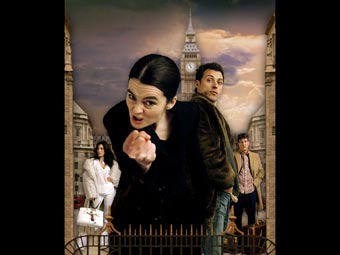 Left to right - Jaime Murray as Bianca Minola, Shirley Henderson as Kate Minola, Rufus Sewell as Petruchio and Stephen Tompkinson as Harry.