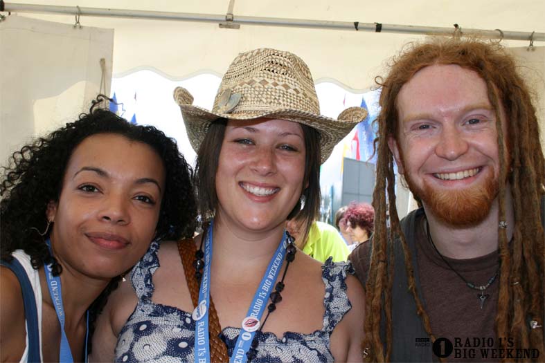 Newton Faulkner in the signing tent