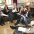 All he girls have a go at reading some of the entertainment news
