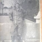 This is a picture of my Grandad Arthur James Kirk or Warrant Officer Kirk as he was known then.  He is wearing his flying suit as he was an air gunner and flew in Lancaster planes.  Unfortunately I don't know where this photo was taken.