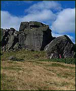 The Cow and Calf Rocks on Ilkley Moor