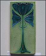 Close-up of art nouveau tile, Taggart Gallery